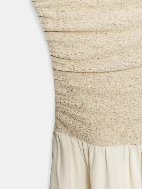 ZARA COMBINATION STRAIGHT NECK DRESS - Picture 7 of 7